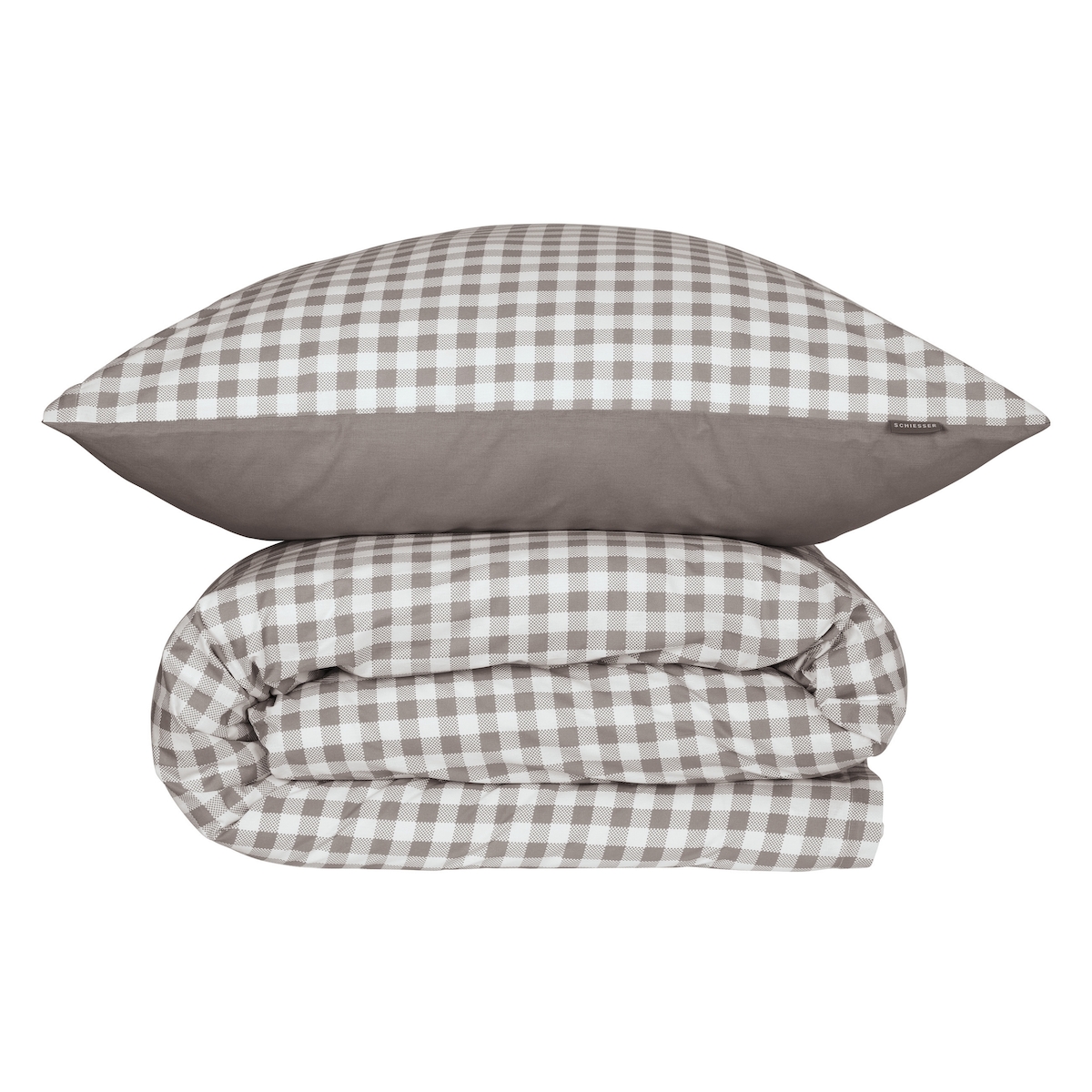 Schiesser Bettwäscheset Vichy - Renforcé - 2-teilig - 135 x 200 cm - Grau Image