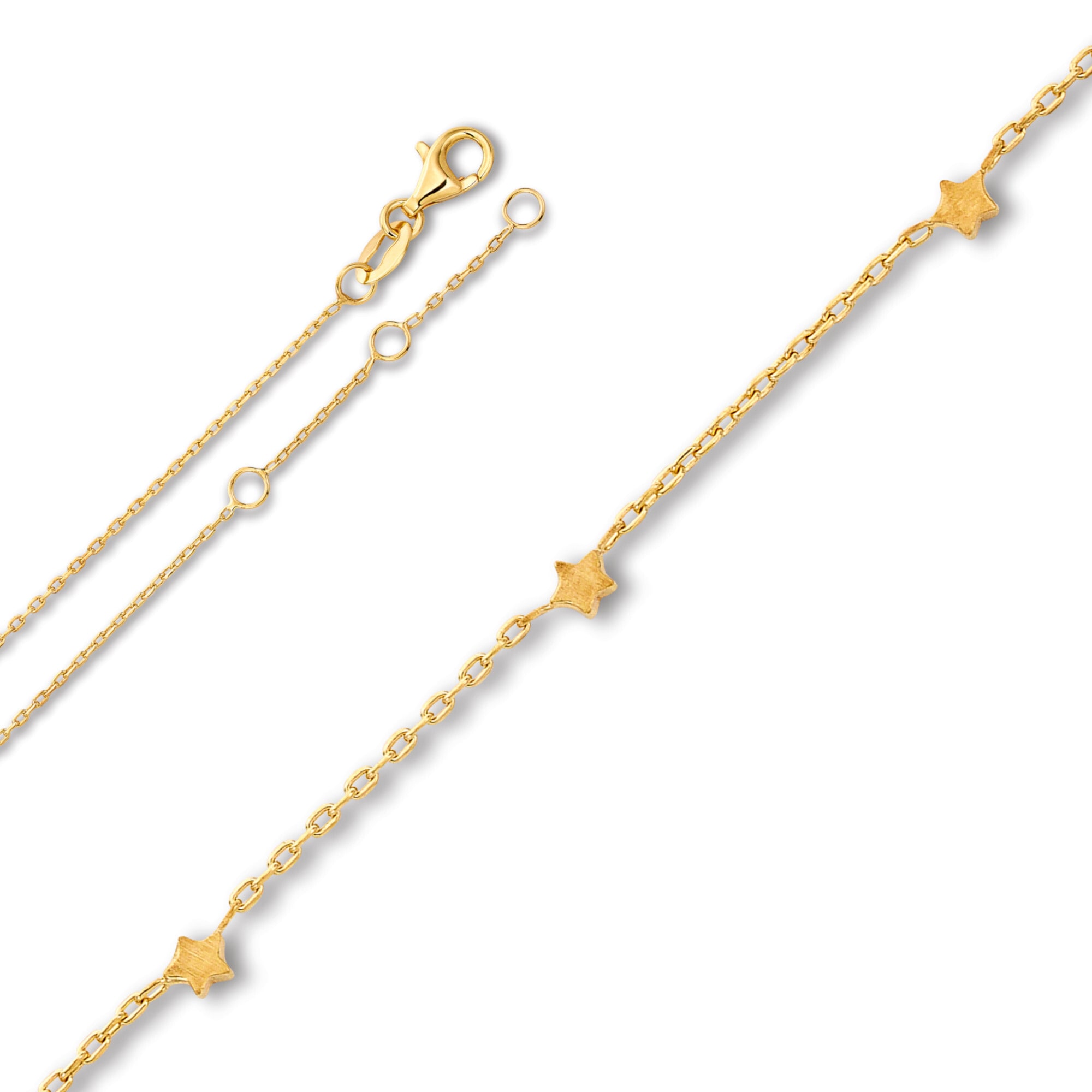 Fußkette ONE ELEMENT "Fußkettchen Rundankerkette aus 925 Silber 25 cm", silber, Fußketten, Damen, Silber 925 (Sterlingsilber), Zeitlos elegant – mit Liebe zum Detail gefertigt