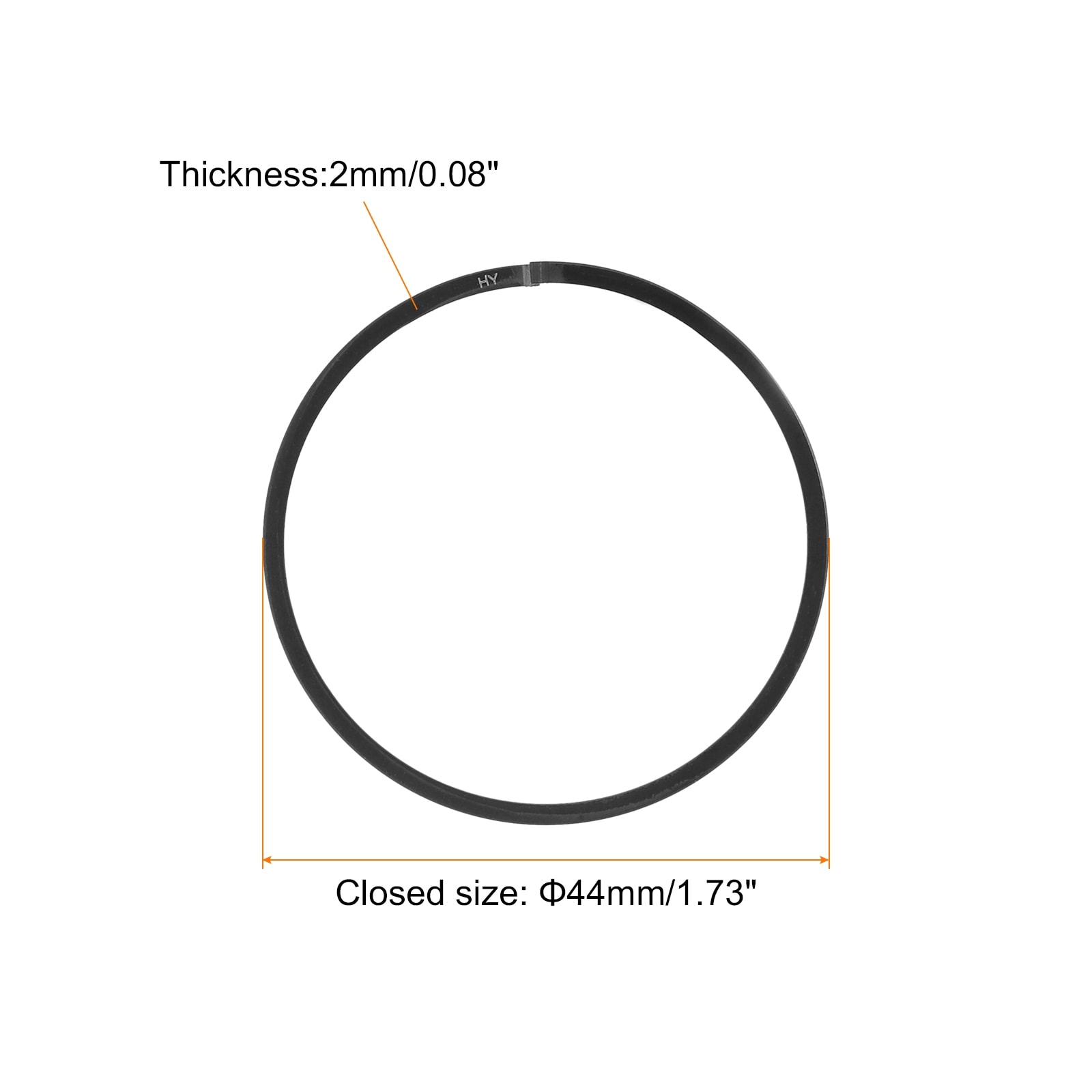 Piston Ring Set, Piston Rings Fit for Chainsaw Replacement Parts - Black