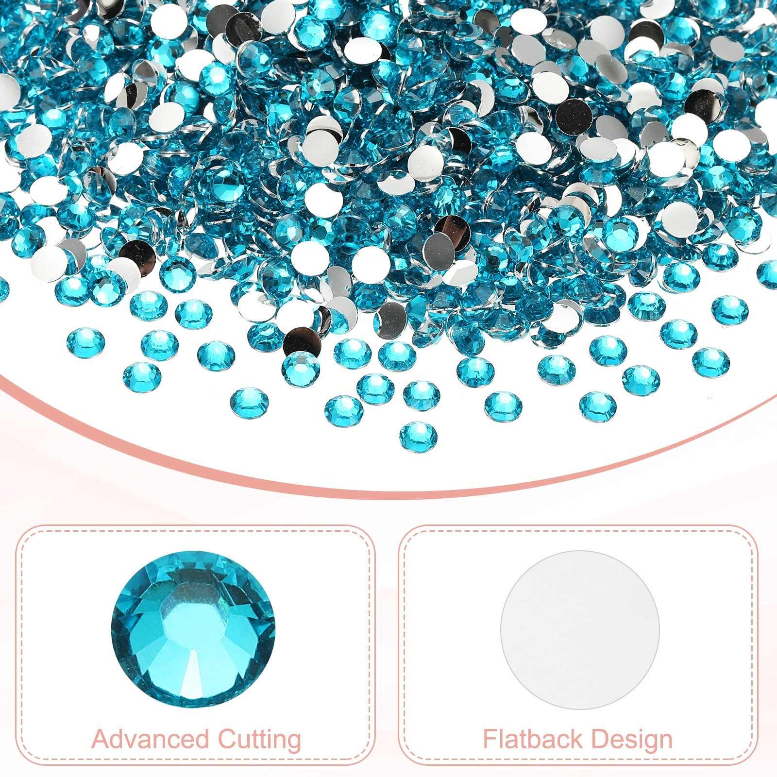 Resin Flatback Rhinestone Crystals Bulk - 3000 Pcs