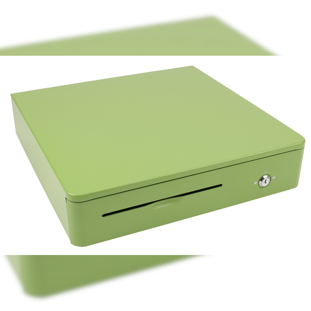 Olympia Kassenlade M405 Color Vollmetall 8 Münz- & 4 Schein-Fächer Schloss grün Image