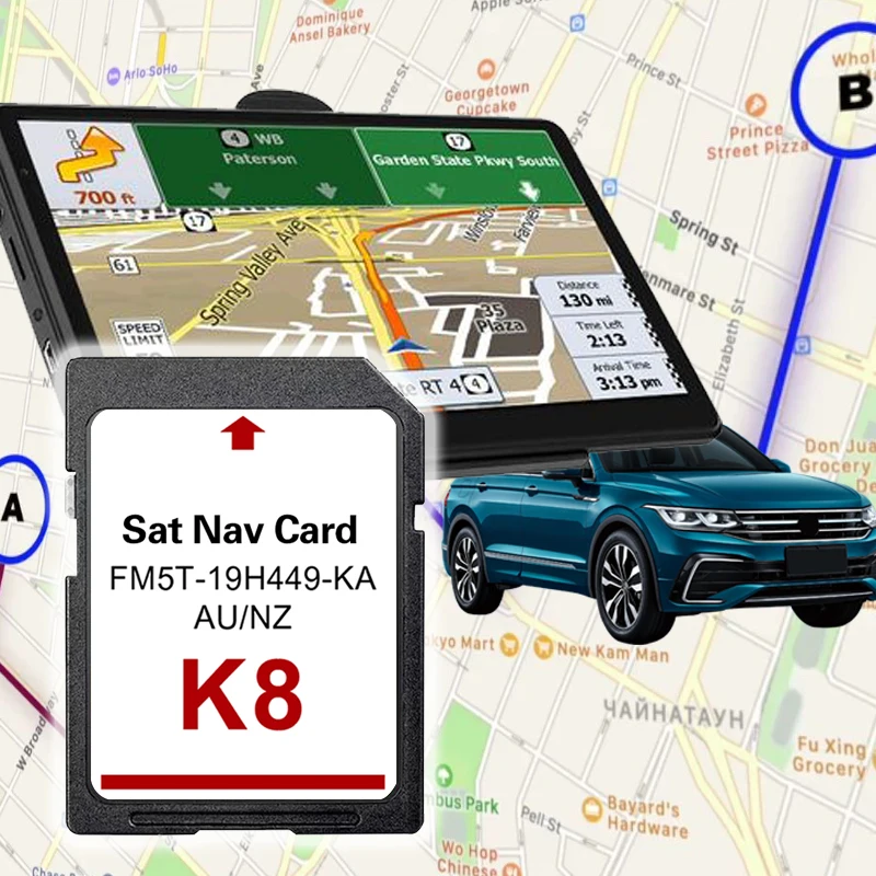 Sat Navi 2022 für Ford K8 Sync2 Navigation FM5T-19H449-KA AU NZ Karten für Ford Falcon Focus Mondeo SD Karte GPS Speicher Karte