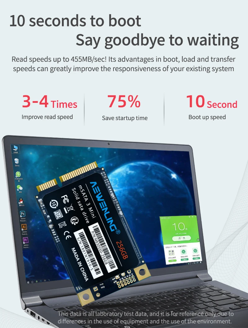 AEWENLING mSATA Mini SATA3 SSD 30x50mm 128gb 256gb 512GB 64gb 1TB HDD Für computer Interne Solid State festplatte für hp laptop Image