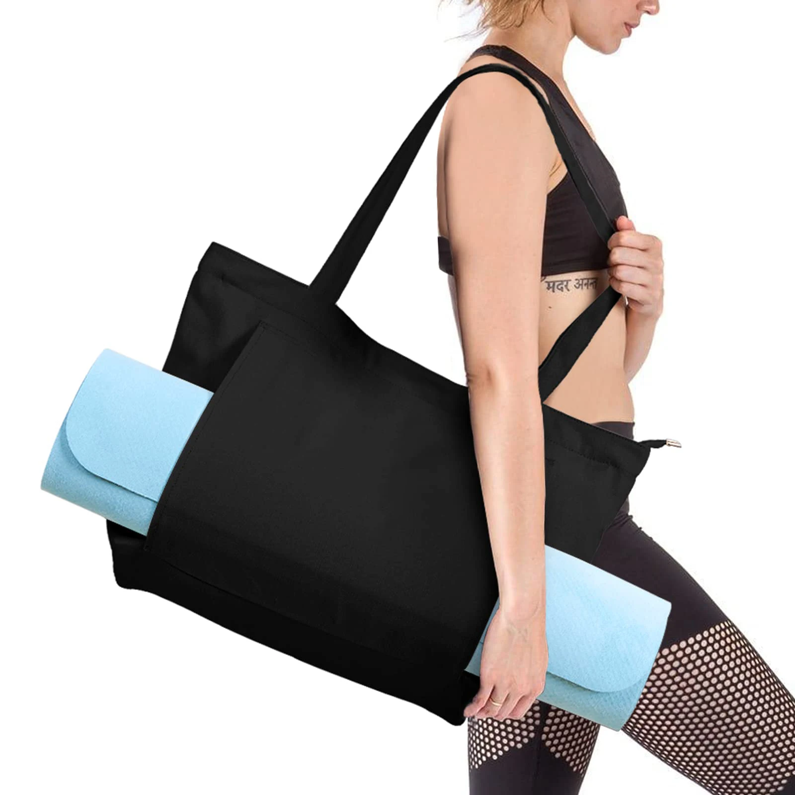 Sac de sport Sac de tapis de yoga Sac multifonctionnel de tapis de yoga Pilates Sac de grande capacité lavable léger pliable Sac de sport pour femmes b