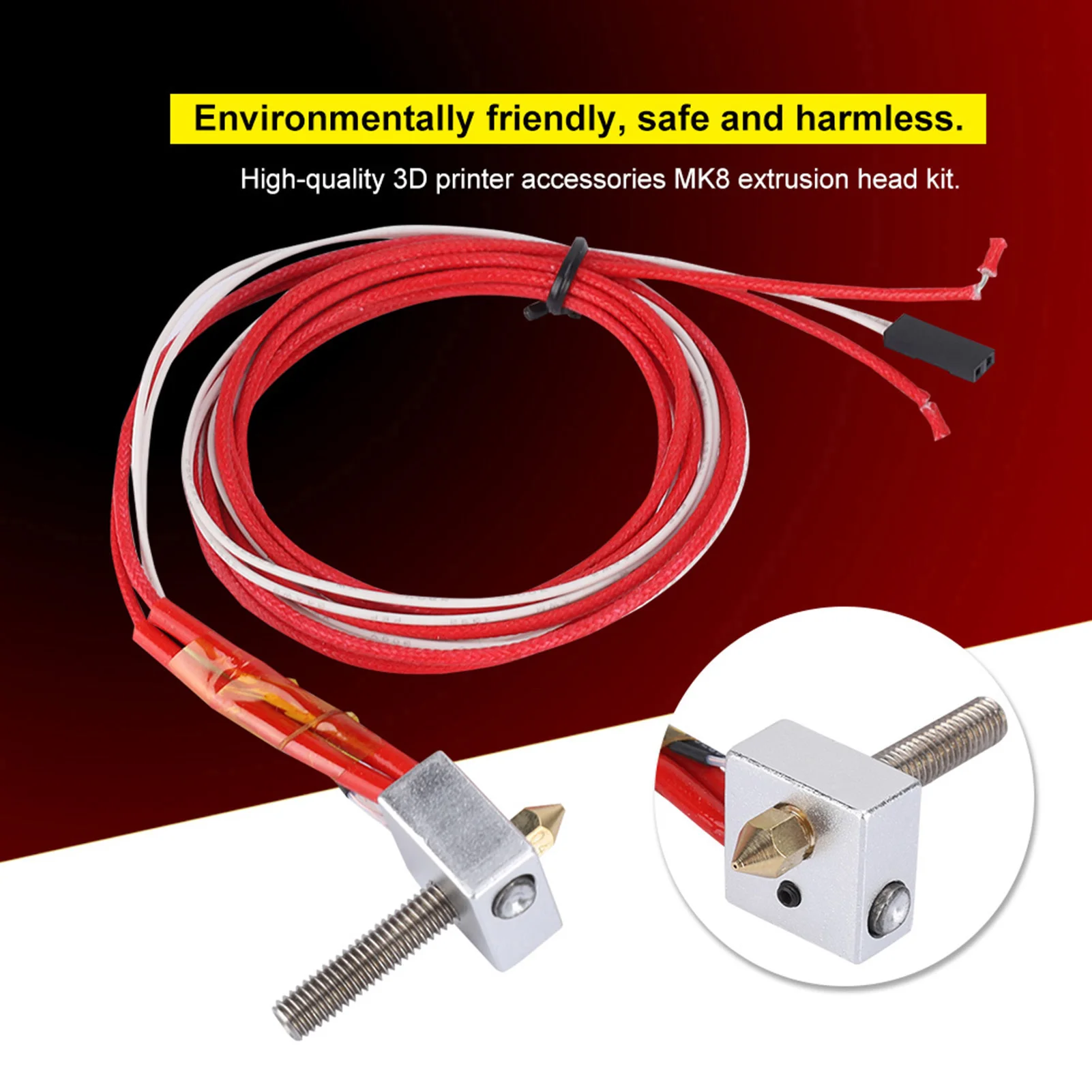 3D Drucker Zubehör MK8 Düse Extruder Druck Kit Aluminium Edelstahl Messing 3D Drucker Zubehör Düse Extruder Image
