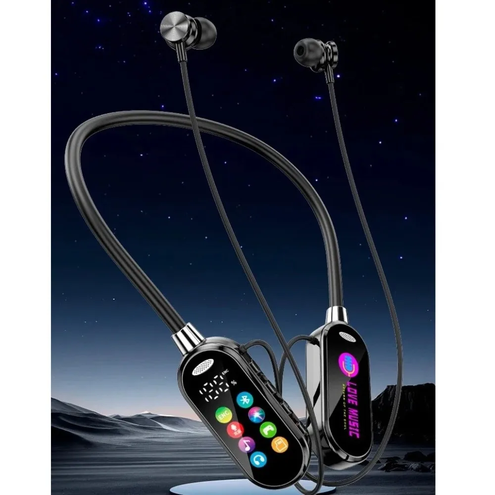 Color Screen Bluetooth 5.4 Earphone HiFi Sound HiFi Stereo Wireless Headphones Noise Reduction LED Display Wireless Headsets