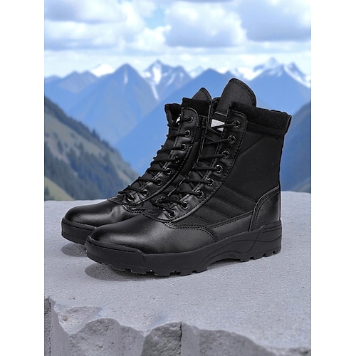 Khakifarbene Damen-Wanderstiefel zum Schnüren – leichte Outdoor-Stiefeletten mit rutschfester Sohle, strapazierfähiges Winterwanderschuhwerk für den täglichen Gebrauch Image