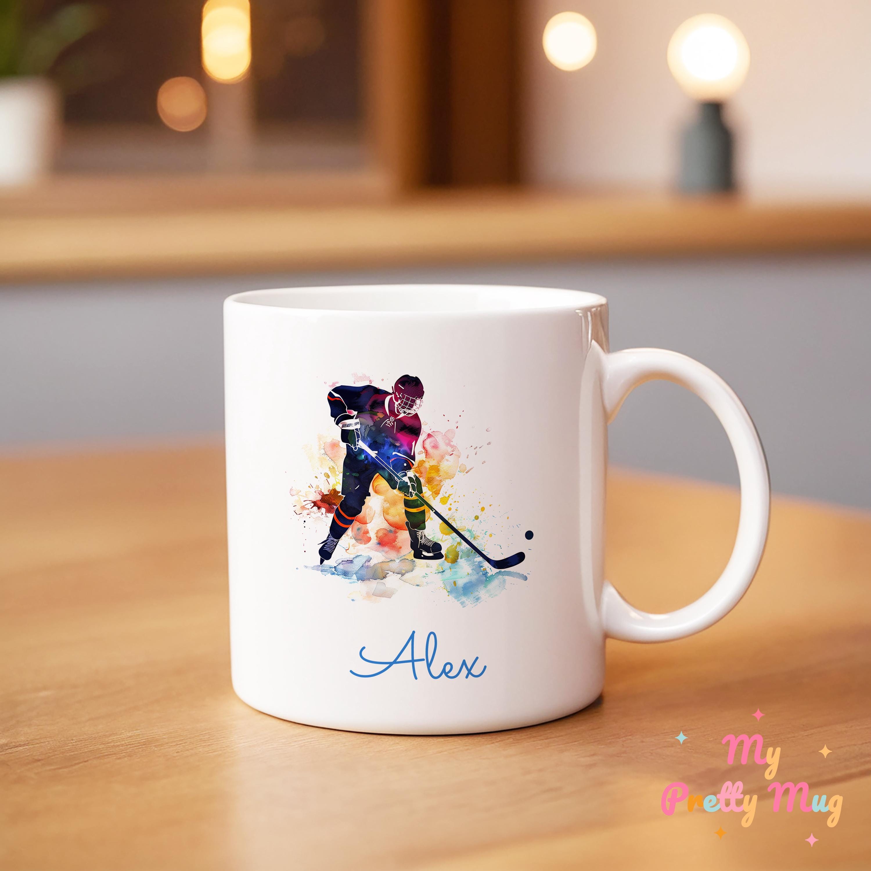 Tazza da hockey su ghiaccio, Tazza da hockey su ghiaccio personalizzata, Tazza da caffè da hockey su ghiaccio, Tazza da caffè da hockey su ghiaccio, T