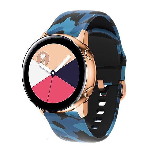 Uhrenarmband für Garmin Vivoactive 6 5 Approach S50 S70 S42 Forerunner 165 55 Vívomove Sport Venu Sq 2 Plus D2 Air X10 Silikon Ersatz Gurt Verstellbar Sportarmband Blumen bedruckt Armband Image