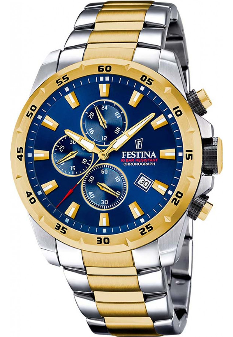 Festina F20562-2 Mens Timeless Chronograph Watch - Silver - One Size | Festina Sale | Discount Designer Brands