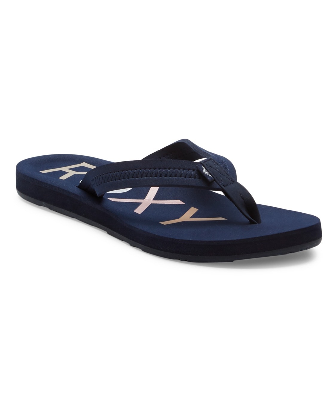 Zehentrenner ROXY "Vista", Damen, Gr. 8(38), blau (navy), Obermaterial: 85% EVA, 10% PU, 5% Polyester / Futter: 100% EVA / Außensohle: 100% TPR, Schuhe Zehentrenner
