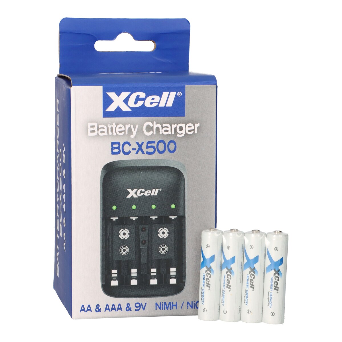 XCell Ladegerät BC-X500 für NiMH Akkus + 4x AAA (Micro) 1,2V 1150mAh Image