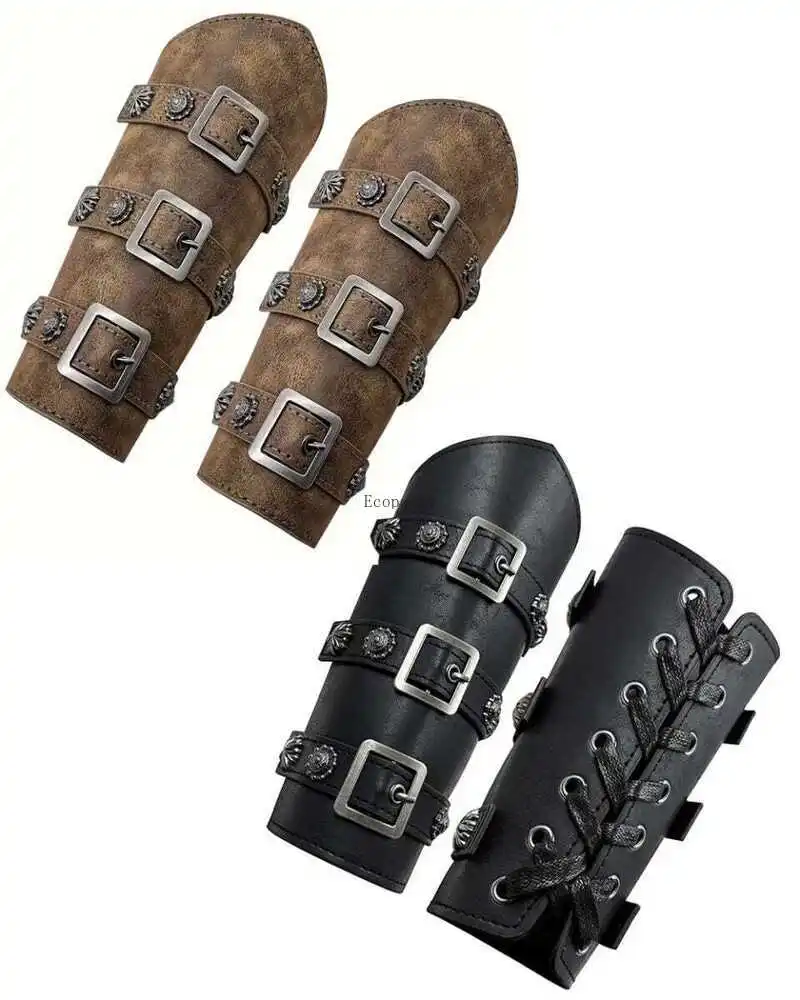 Mittelalterlicher Kampfritter, Armschienen, Armschützer, Stulpen, Renaissance-Kostümzubehör, Anziehparty, Kostüm, Krieger, Cosplay, Mann Image