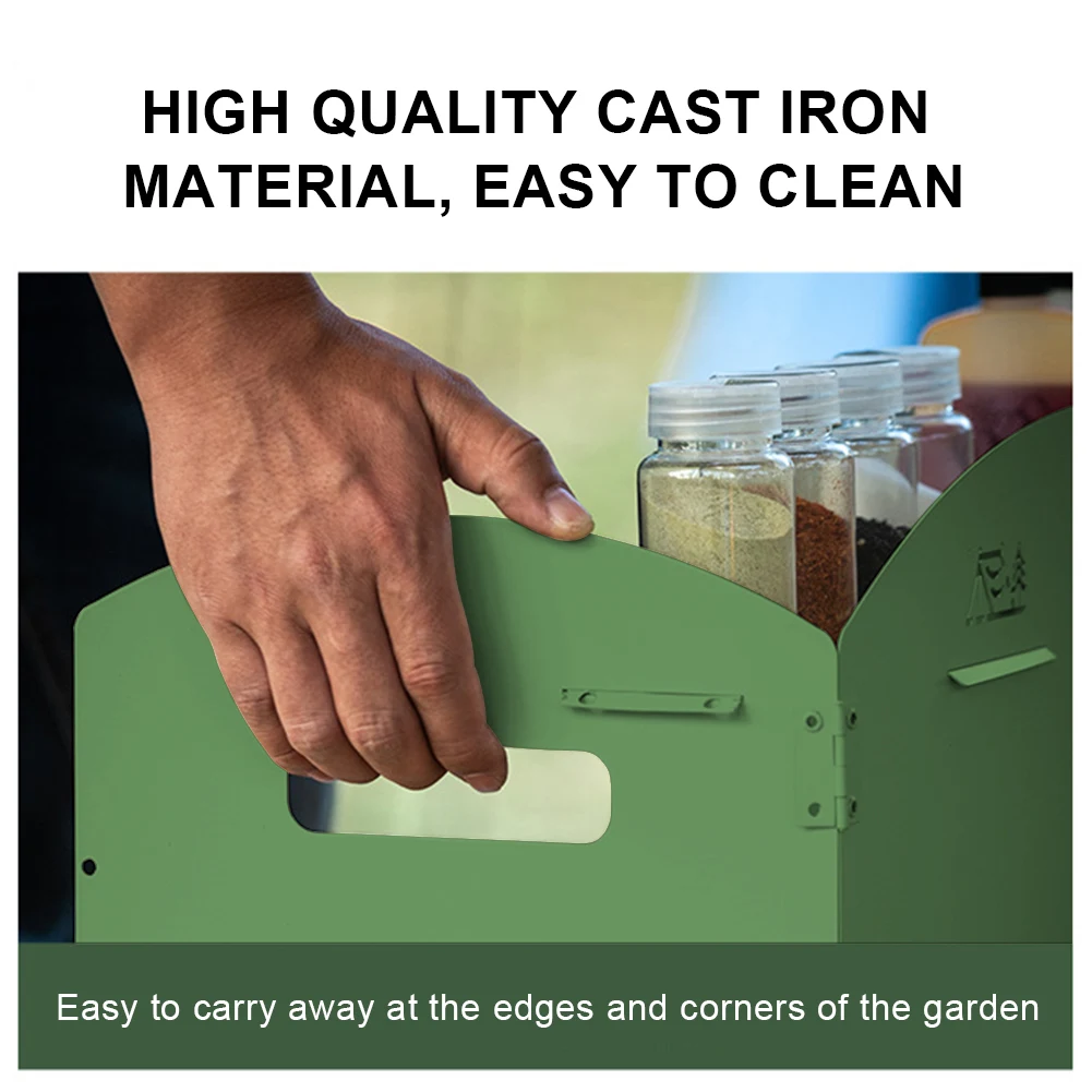 Faltbare Outdoor-Gasherd-Windschutzscheibe mit Aufbewahrungsschicht, Kochbrenner, Windabweiser, ultraleichtes tragbares Campingzubehör Image