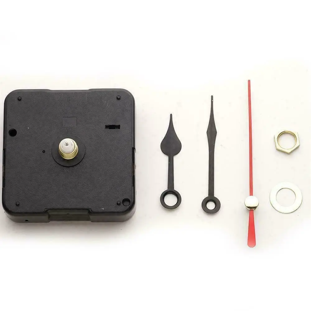 Klassischer Quarzuhrwerk-Mechanismus, schwarze Metallteile, Reparatur, DIY-Glockenzubehör, geräuschloses Scannen Image