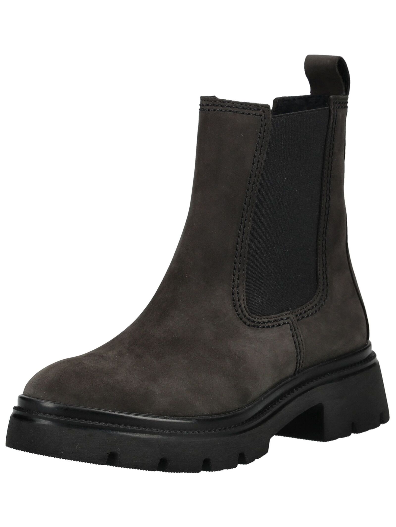 Stiefelette GABOR "Gabor Stiefelette Nubukleder/Textil", Damen, Gr. 37,5, pepper, Nubukleder, Textil, Schuhe Stiefelette
