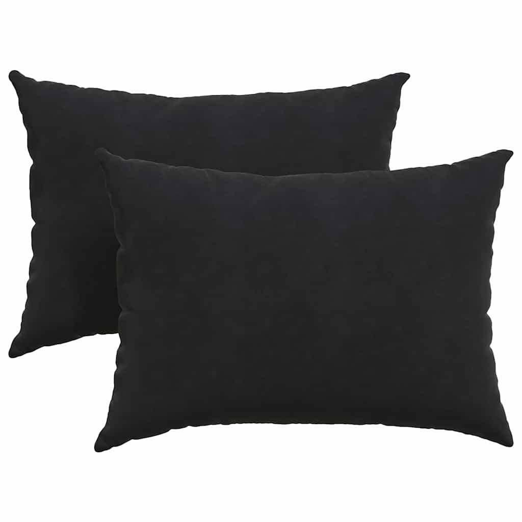 vidaXL Sofakissen 2 pcs Schwarz 70 x 50 cm Cordstoff Image