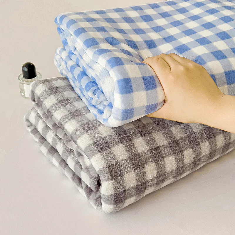 Drap plat en peluche gris pour documents, couvre-lit en flacons de lait, linge de maison chaud, doux et respectueux de la peau, 250x230cm, 1 pièce