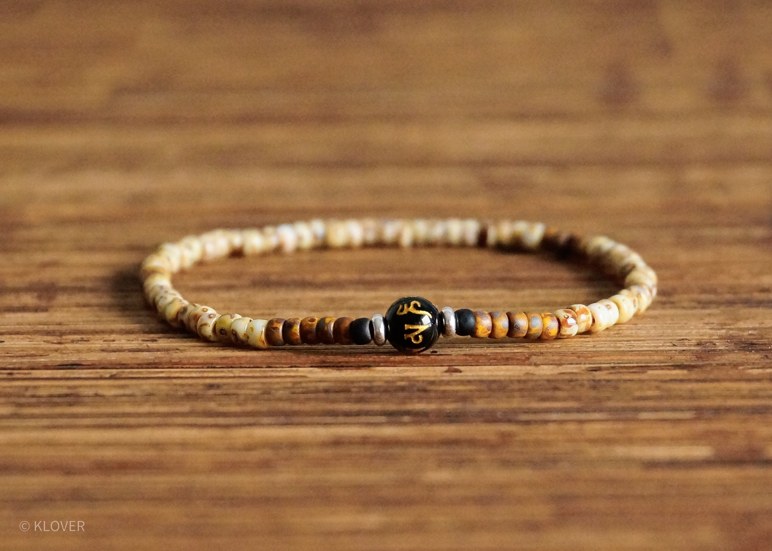 Bracciale Mantra, Bracciale Agata Nera, Regalo di Natale, Bracciale Tibetano, Bracciale Buddista, Bracciale per Coppie, Bracciale Uomo, Regalo Uomo