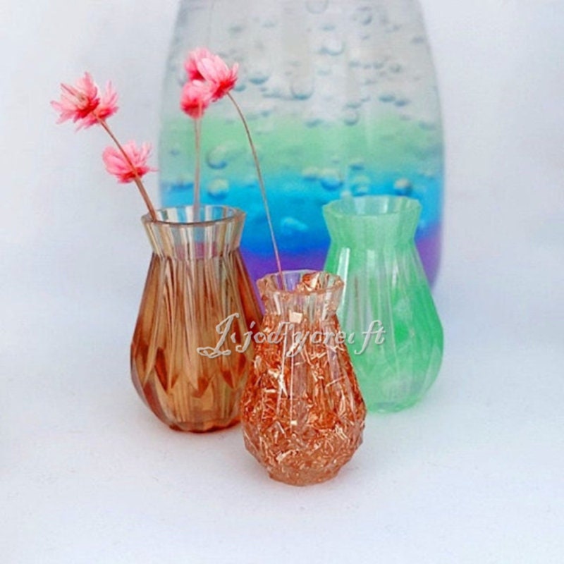 Stampo per vaso in silicone-Piccolo vaso in resina Stampo per vaso-Stampo per vaso in vetro di cristallo-Stampo in resina UV-Stampo per arte epossidic