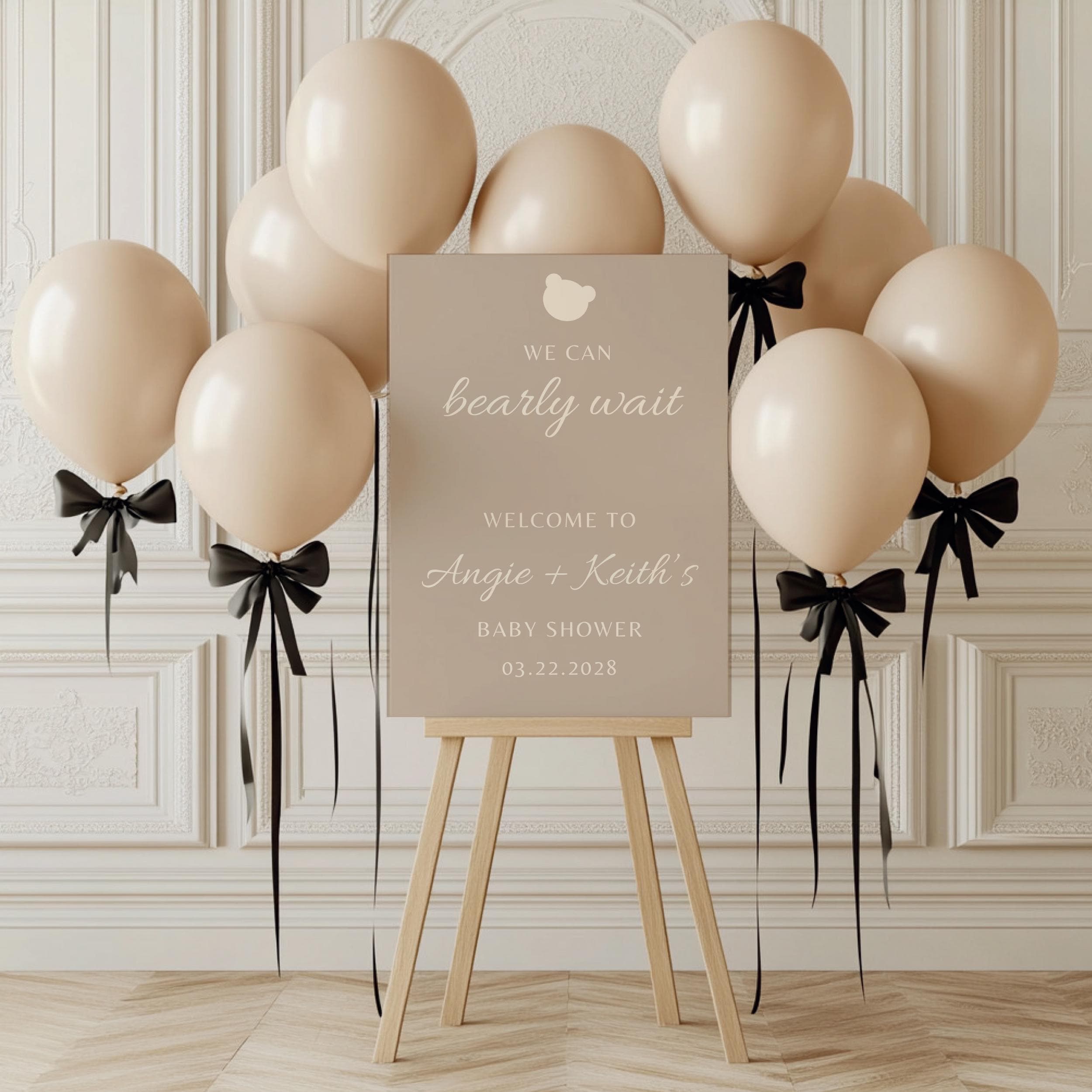 Cartello di benvenuto per baby shower, cartello di benvenuto Oh Baby Cartello di benvenuto Hello Baby Cartello di benvenuto modificabile di genere neu