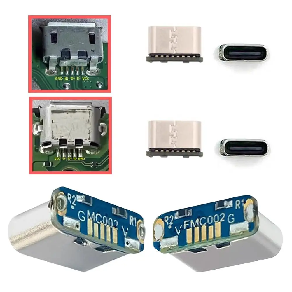 M85K Micro USB zu Typ C Adapter Board FMC002/MC002 DIY Reparatur Und Modifikation Zubehör Unterstützung Lade USB 2,0 Datenübertragung Image