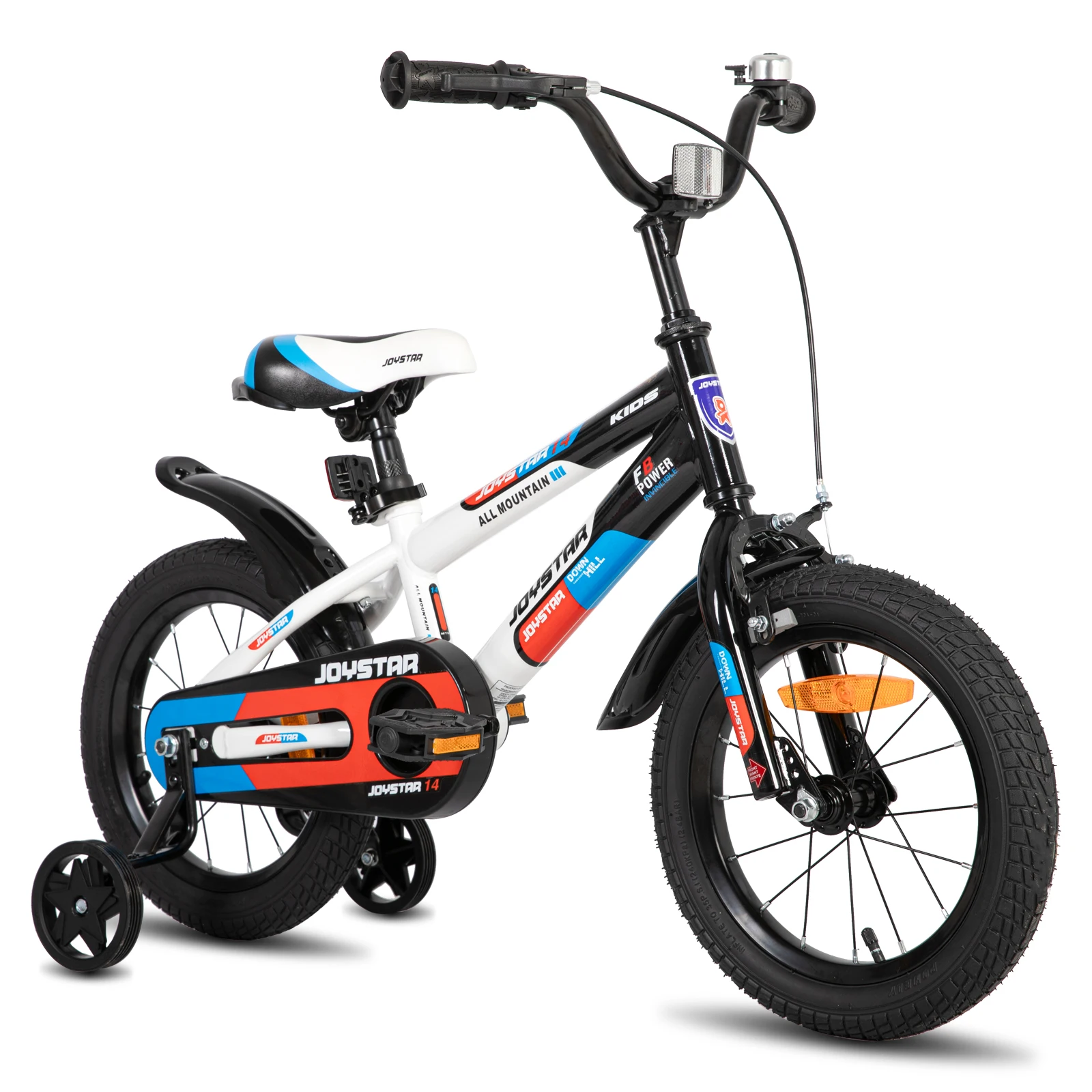 JOYSTAR Kinderfahrrad für Jungen und Mädchen im Alter von 3–12 Jahren, 12 14 16 Zoll mit Stützrädern, 20 Zoll mit Ständer, weiß Image