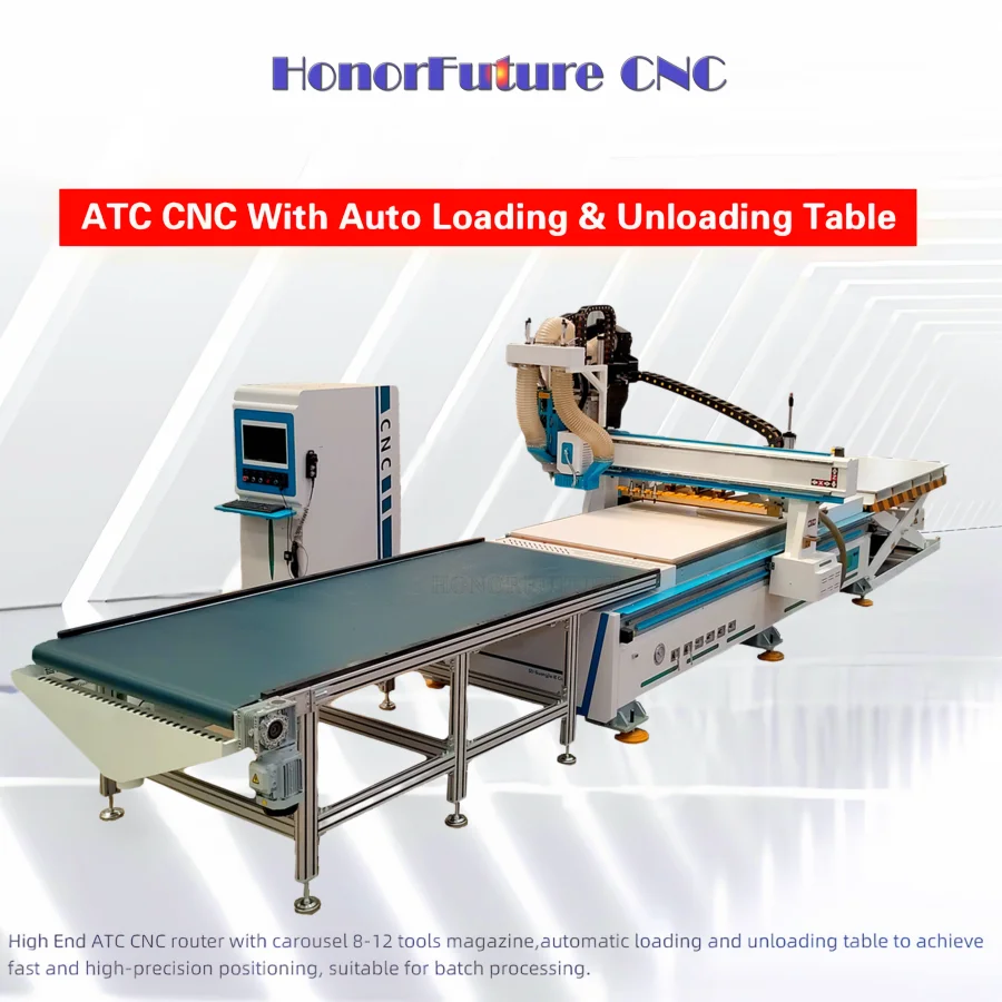 Herstellung von Schrankmöbeln, 1325 1530, CNC-Nistmaschine, automatischer Be- und Entladetisch, ATC-CNC-Fräsmaschine Image