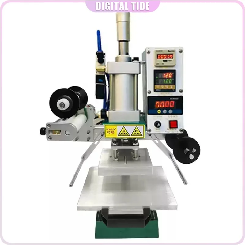 Vollautomatische Heißfolienprägemaschine, manuelle digitale PVC-Karte, Buch, Leder, Papier, Holz, individuelle Prägung, Hitzepressmaschine Image