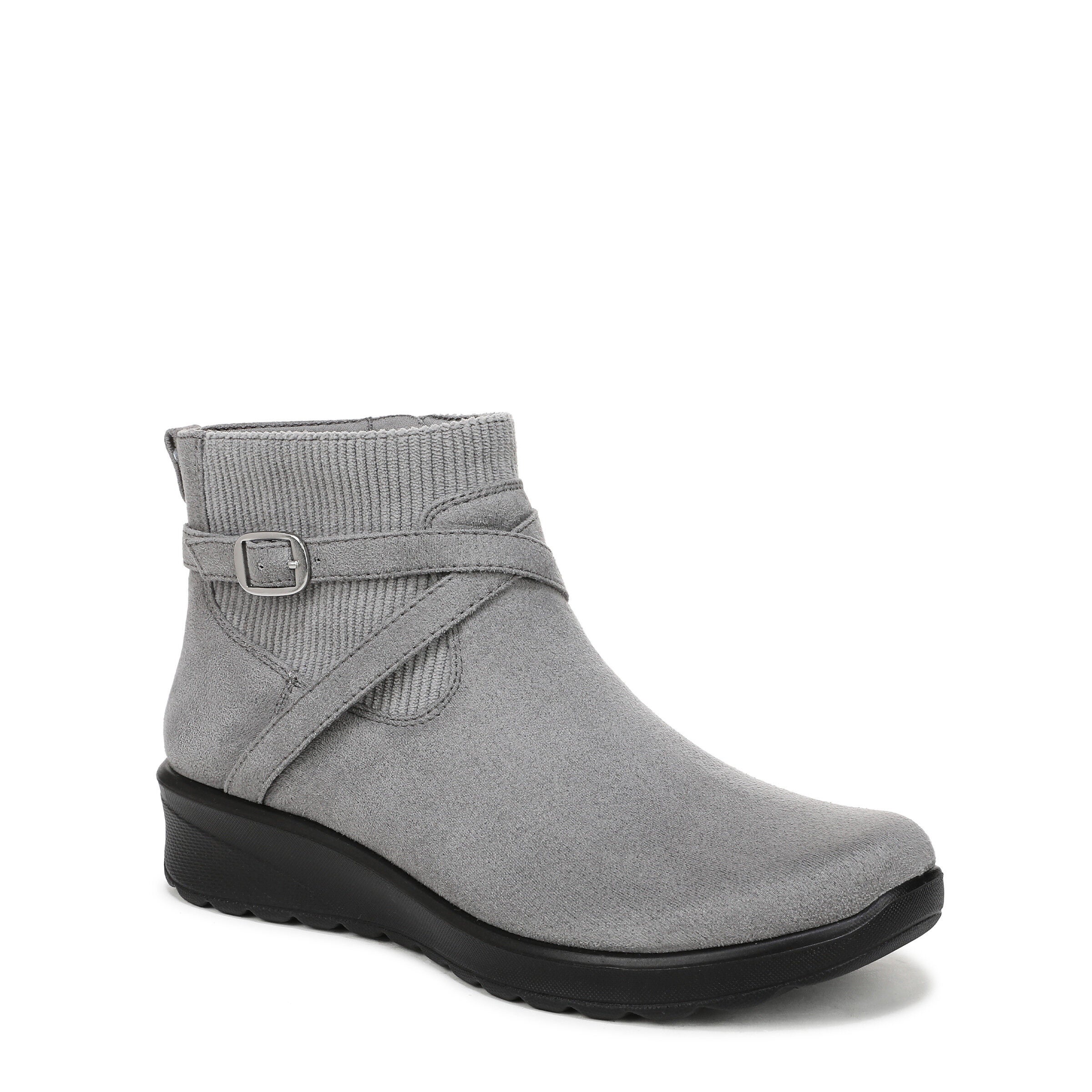 Wide Width Women's Gates Ankle Bootie by LifeStride in Graphite Fabric (Size 10 W)