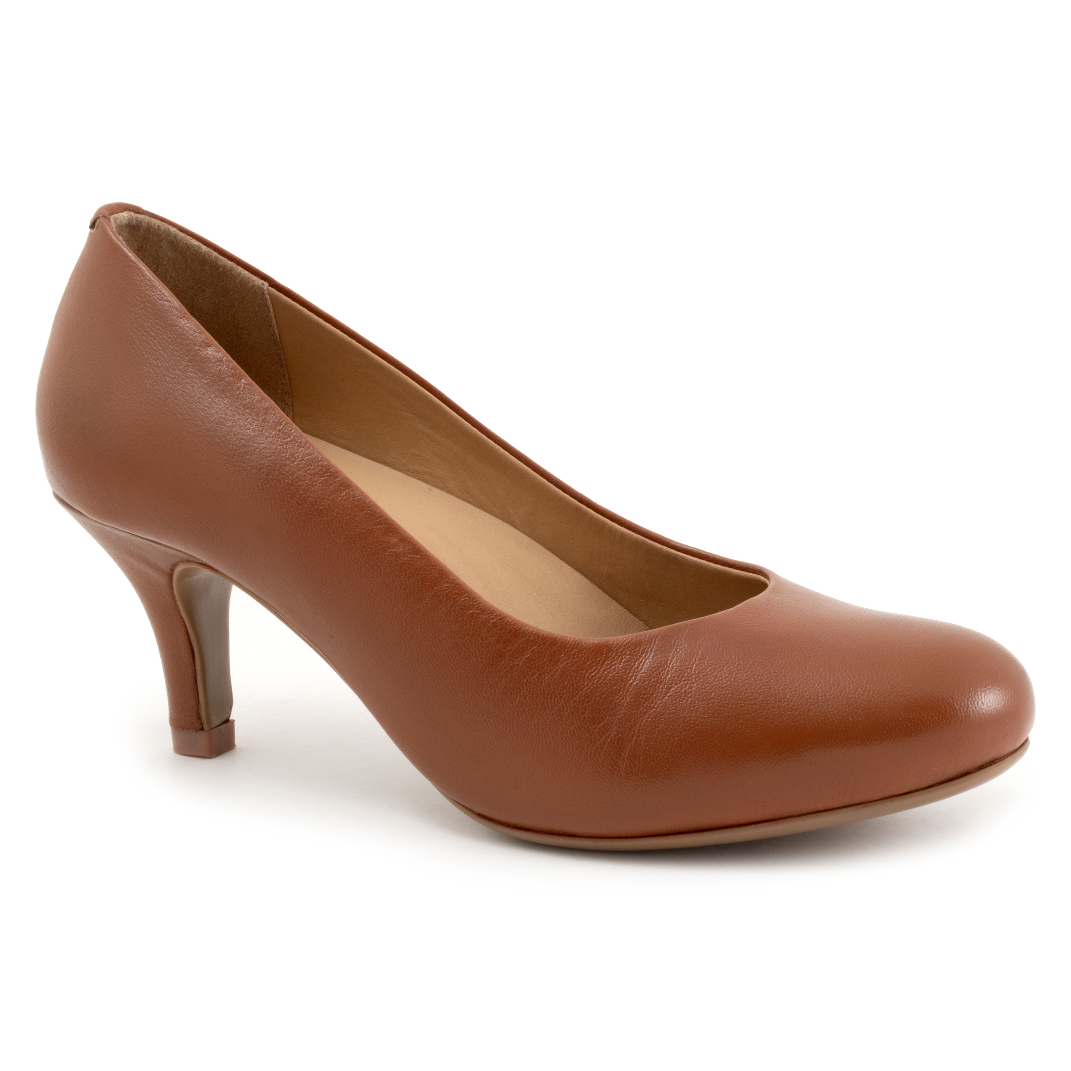 Wide Width Women's Lanay Pump by Trotters in Luggage (Size 10 W)