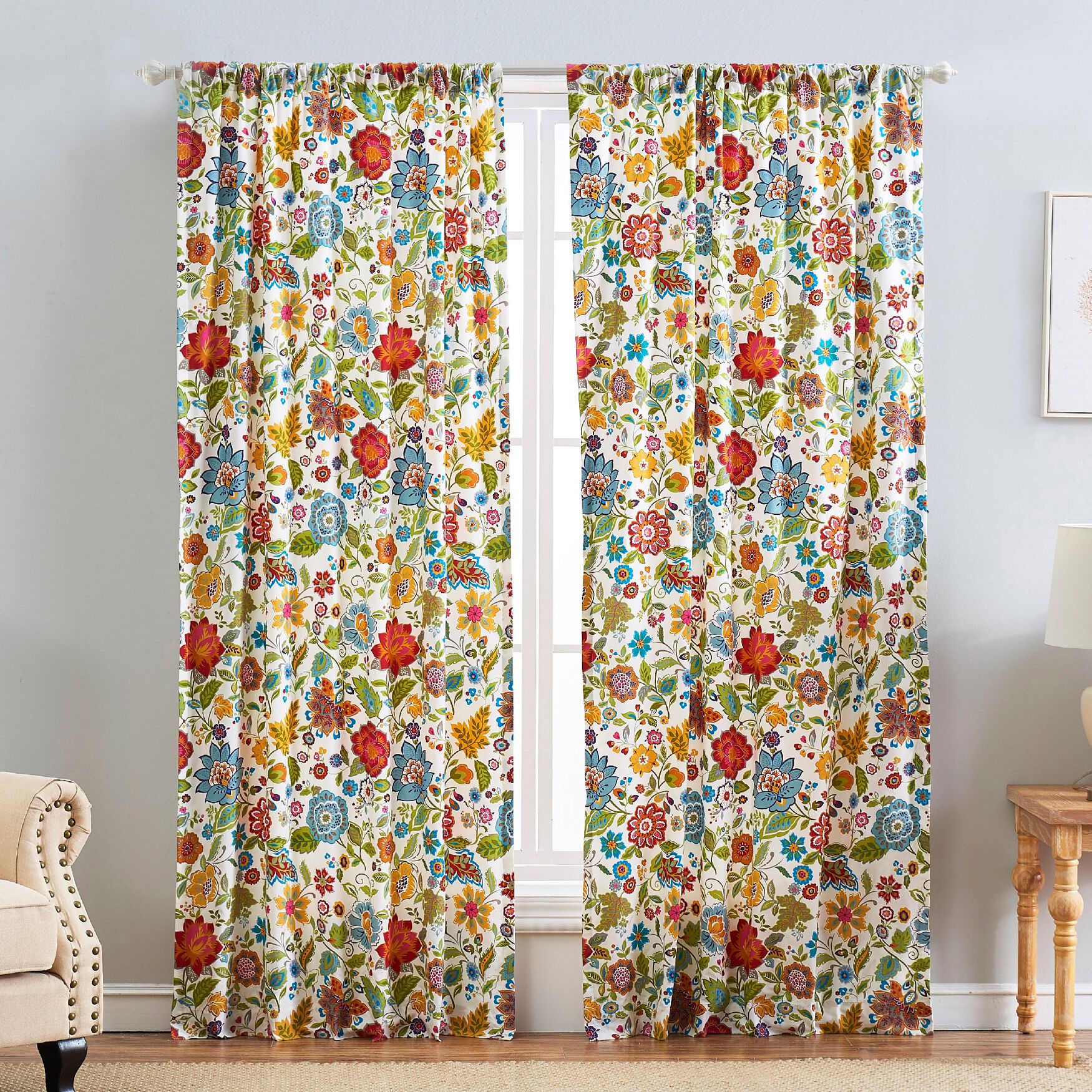 Astoria Window Curtain Panels, Set of 2, 63