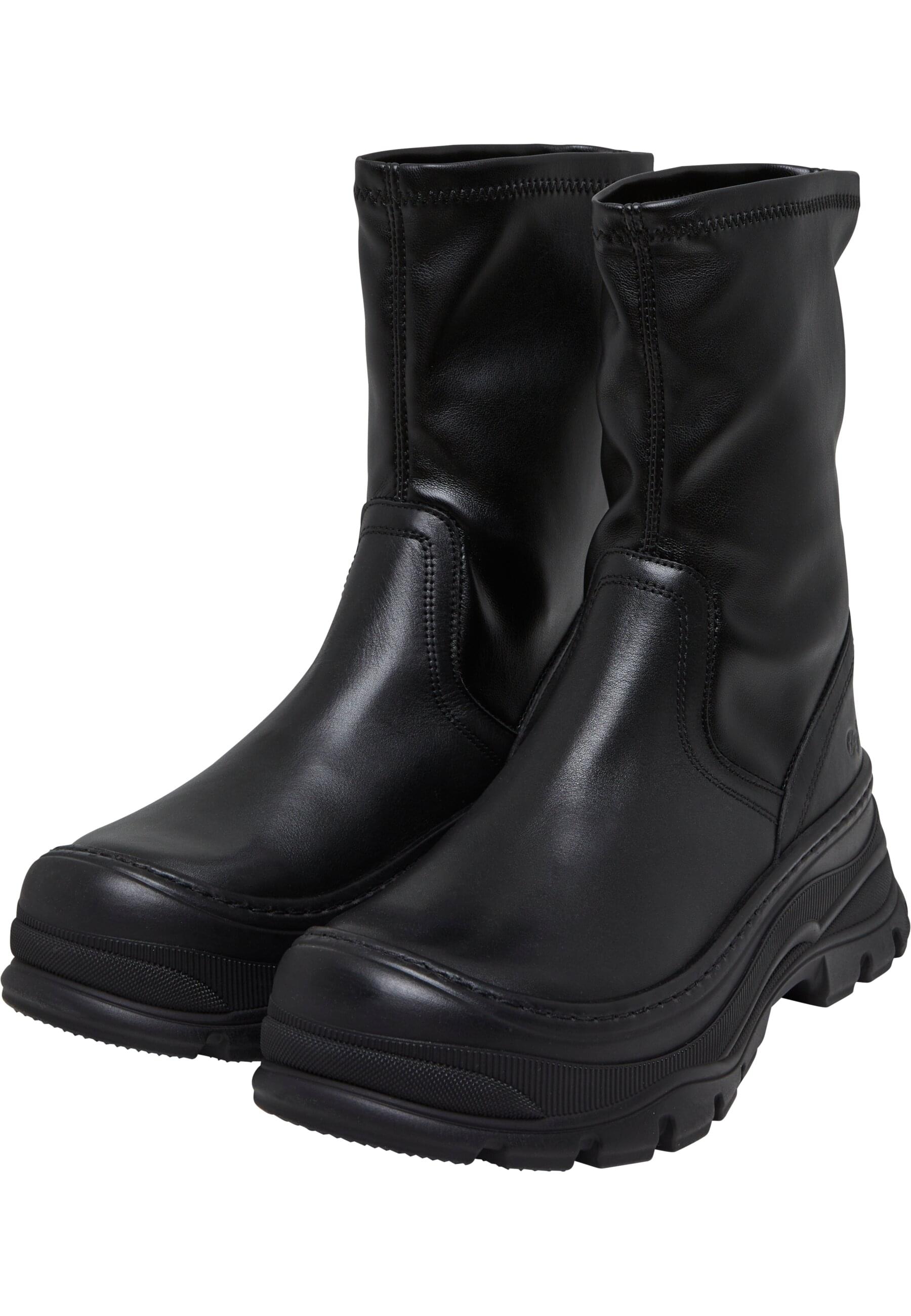 Stiefel BUFFALO "Buffalo Buffalo roam sock boot", Damen, Gr. 37, schwarz, Leder, unifarben, Schuhe Stiefel