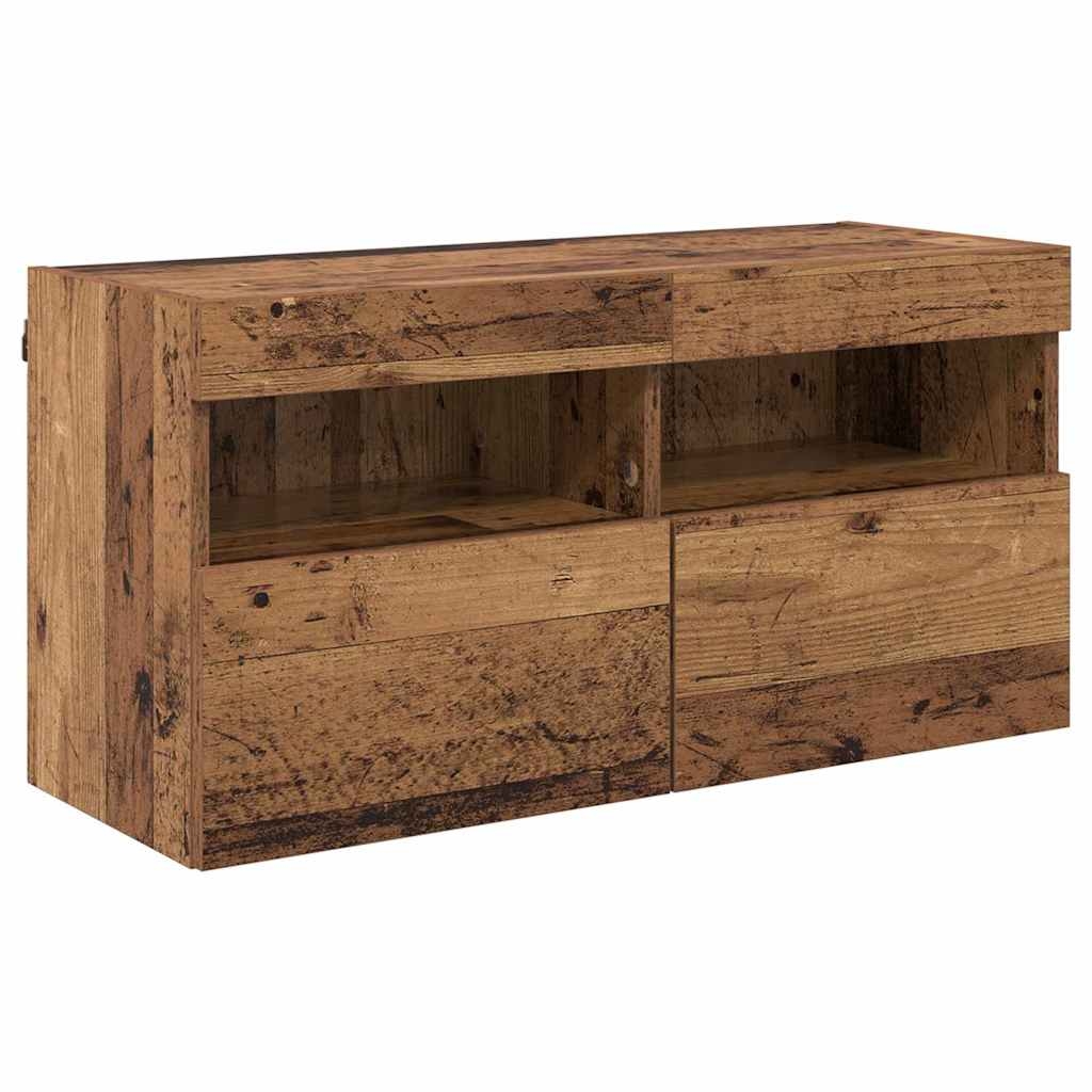 vidaXL TV-Wandschrank Altholz 80 x 30 x 40 cm Holzwerkstoff Image
