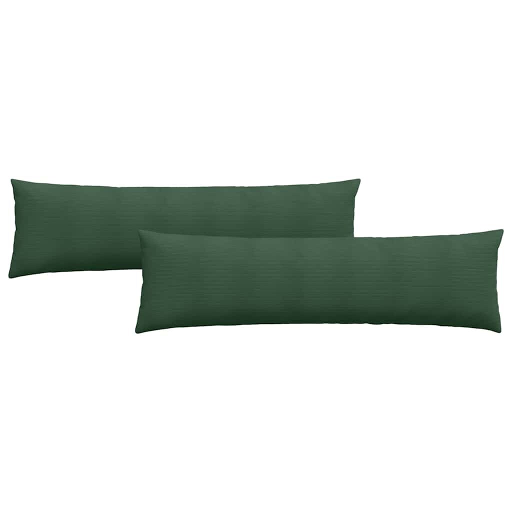 vidaXL Sofakissen 2 pcs Dunkelgrün 145 x 40 cm Cordstoff Image