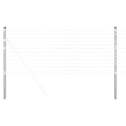 vidaXL Zaunpfosten 2 pcs Silber 110 cm Pulverbeschichteter Stahl Image