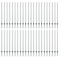vidaXL Zaunpfosten 44 pcs Grün 180 cm Stahl Image