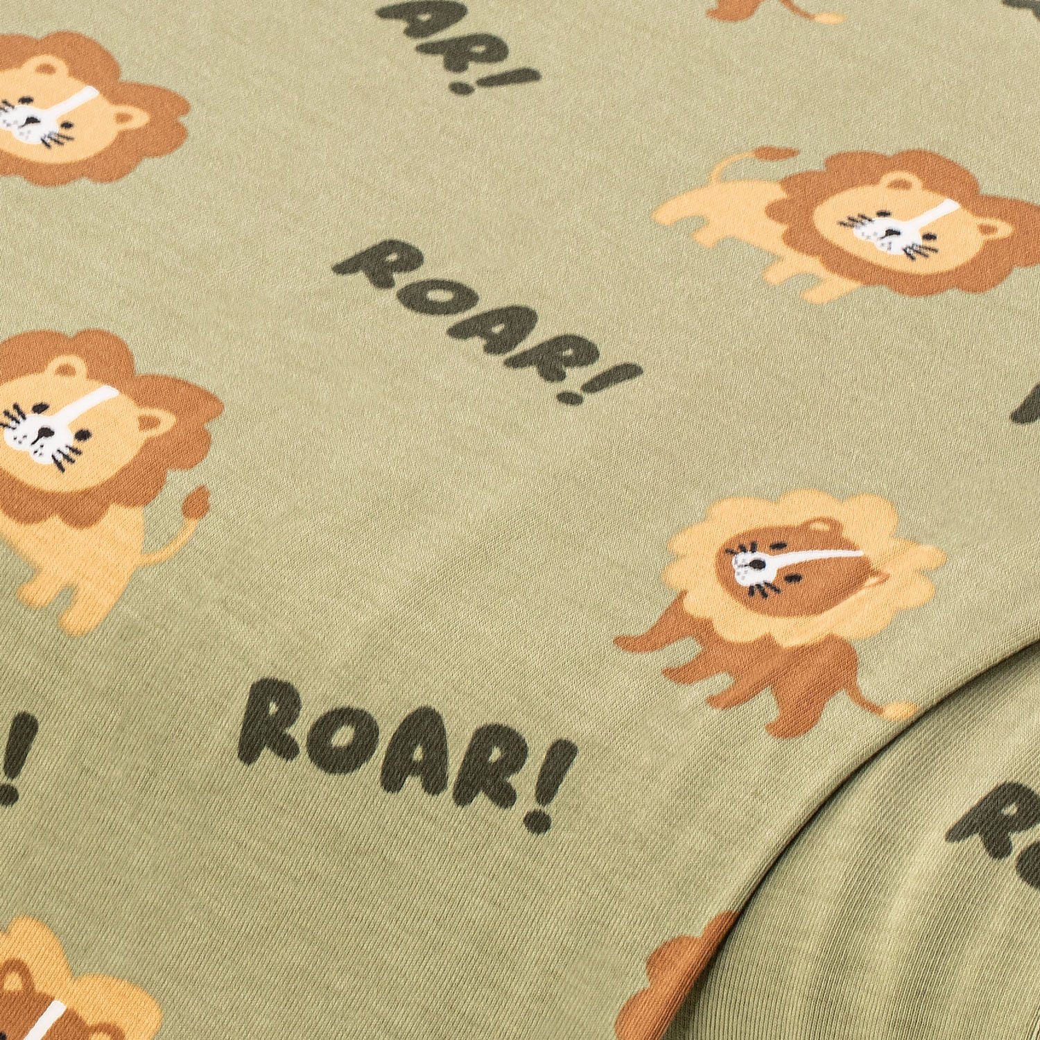 Baumwoll-Jersey-Digitaldruck „Löwen“ mit Elasthan, grün-color Image