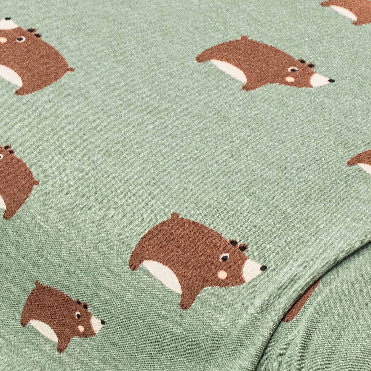 Digitaldruck-Jersey Bären mit Elasthan, eukalyptus-color Image