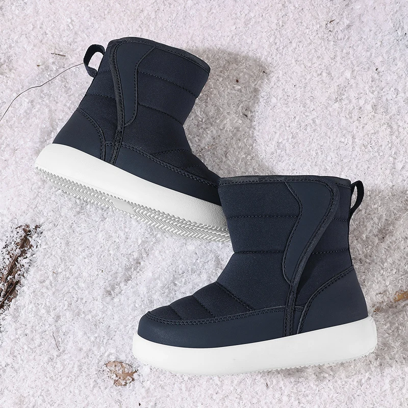 Winter Warm Kids Snow Boots Plush High Top Anti-Slip Casual Children Good Waterproof Cloth Shoes Thicken Boy Girls Cotton Shoes