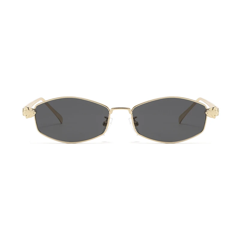 Schutzbrille Mode Metall Punk Hexagon Sonnenbrille Frauen Männer Luxus Designer Brillen Vintage Polygon Sonnenbrille Unisex Image