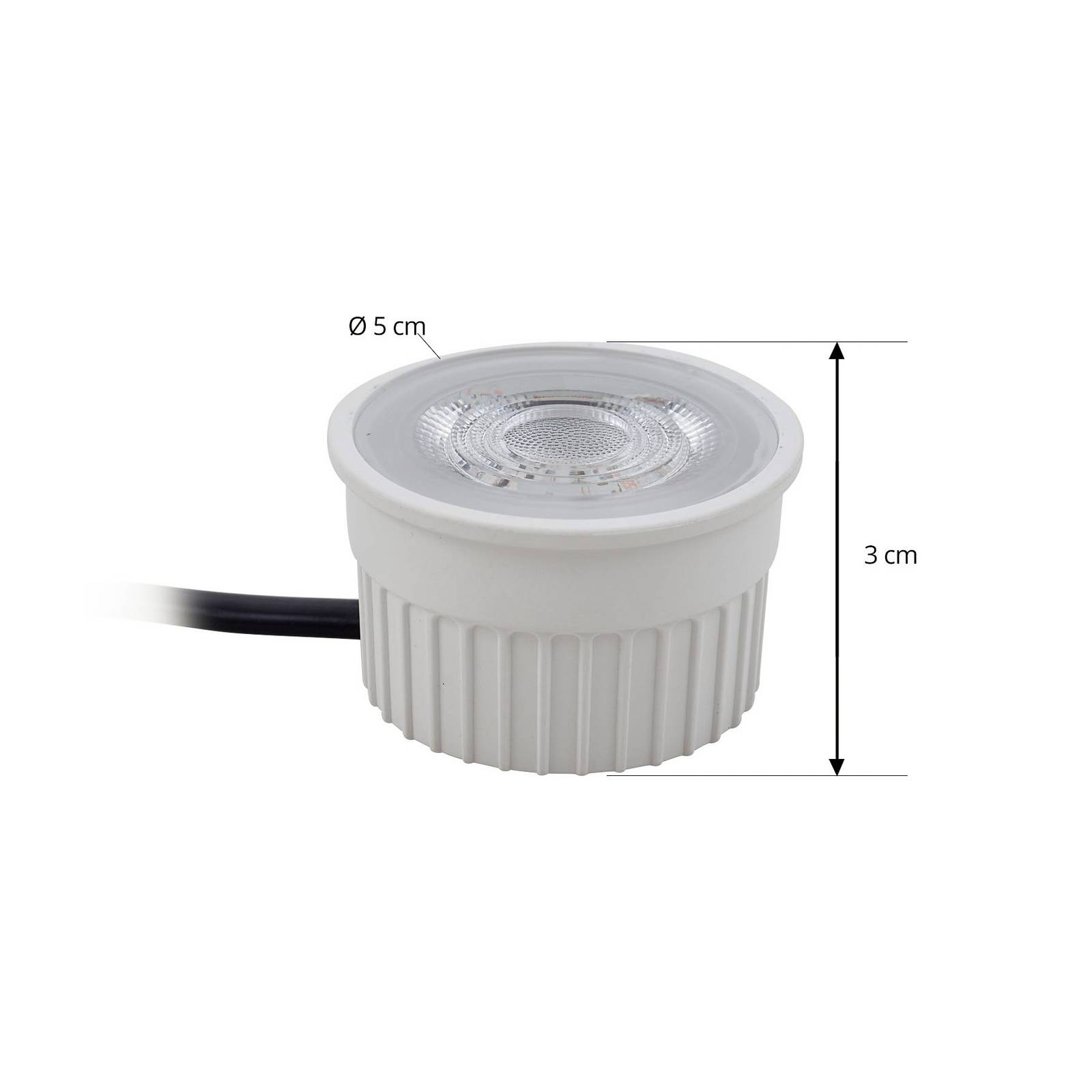 Spot encastrable Prios Fibur avec module LED, beige, lot de 10
