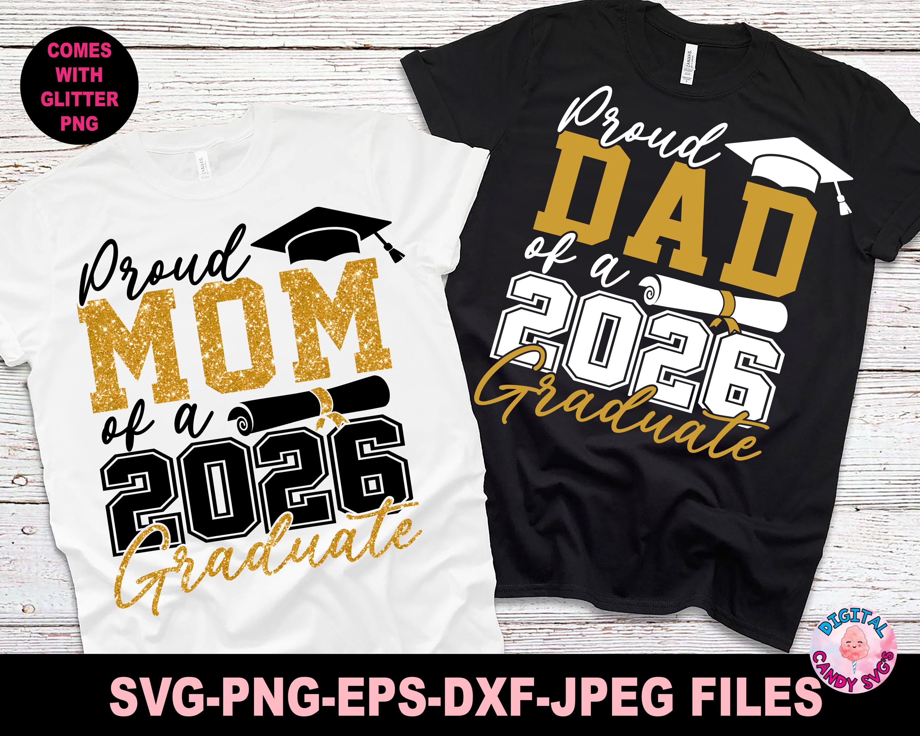 Pacchetto famiglia laurea SVG, Mamma orgogliosa di un laureato SVG, Senior SVG, Classe del 2026 SVG, Laureato 2026 SVG, Laurea SVG, File SVG per Cricu