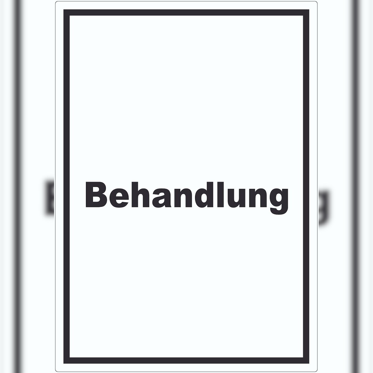 HB-Druck Behandlung Aufkleber mit Text Behandlungsraum hochkant A0 (841x1189mm) Image