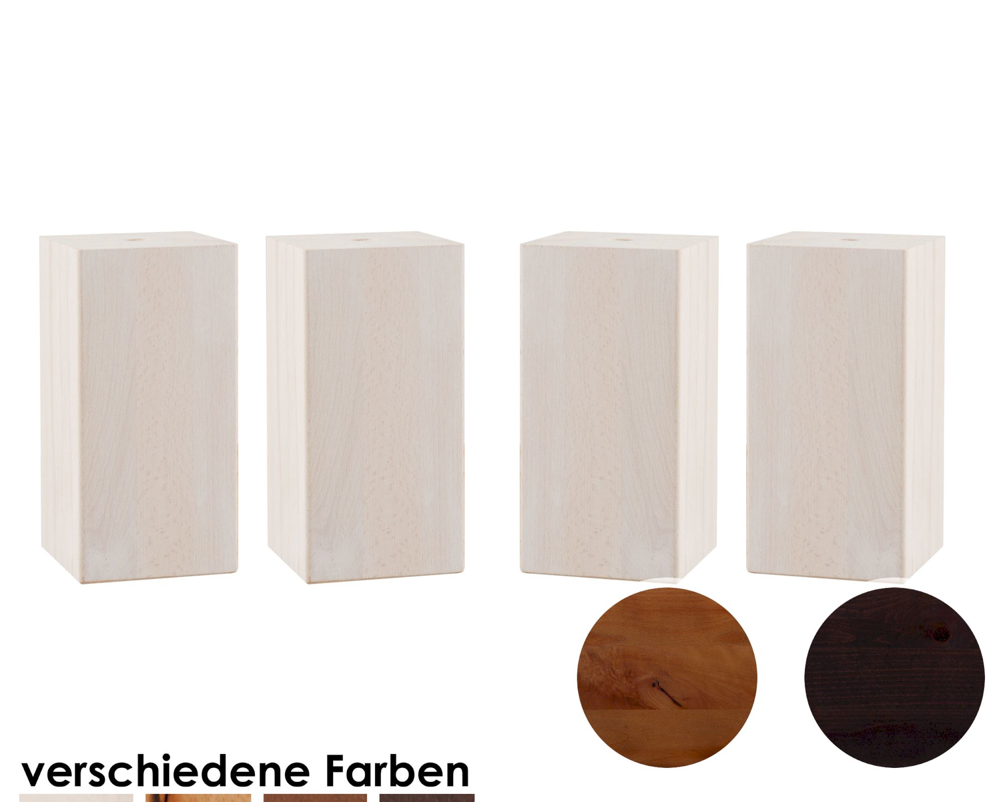 Hasena Wood-Wild Füsse Ivio 4er-Set / 20 cm / Eiche sägerauh natur Nachbildung Image
