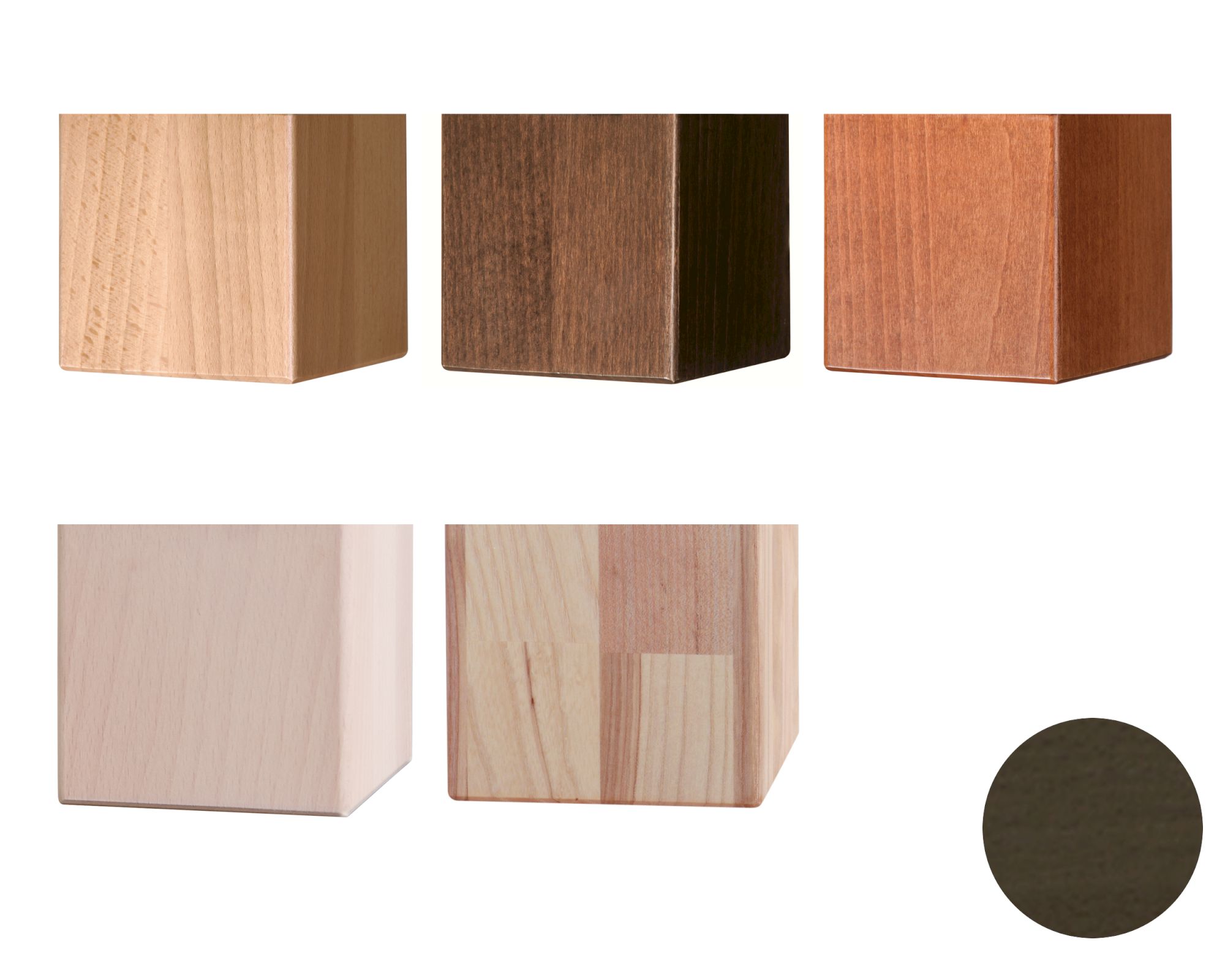 Hasena Wood-Line Füsse Ivio 4er-Set / 10 cm / Eiche sägerauh natur Nachbildung Image