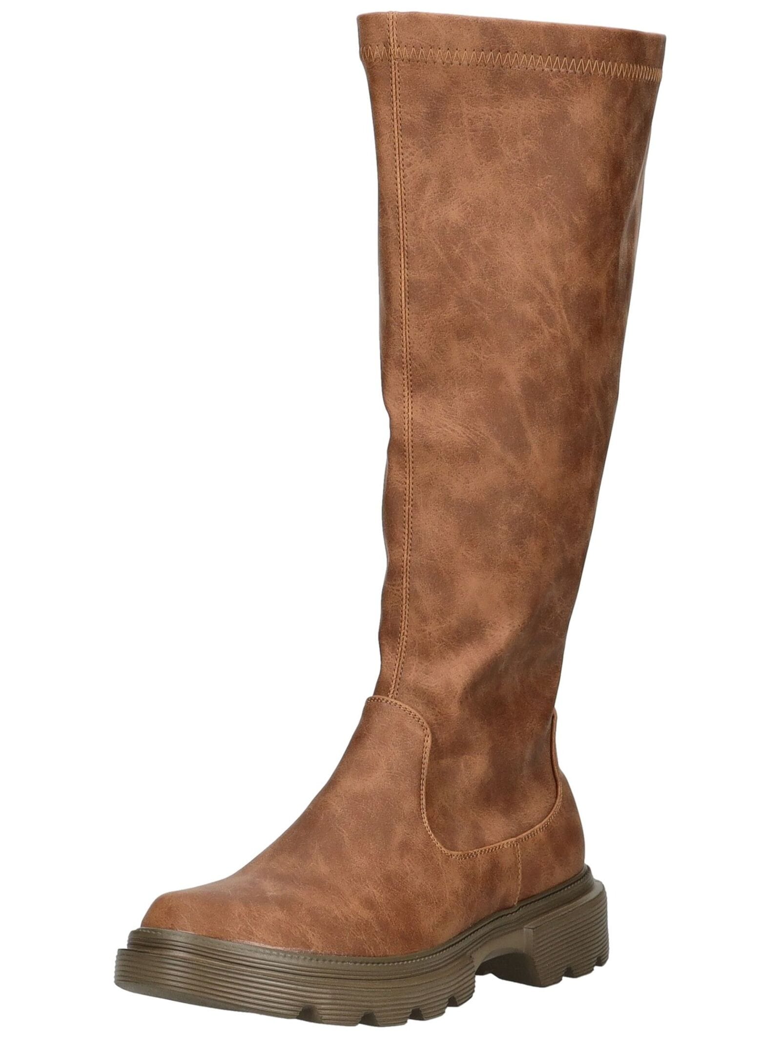 Stiefel ANDREA CONTI "Andrea Conti Stiefel Lederimitat", Damen, Gr. 38, brandy, Lederimitat, Schuhe Stiefel