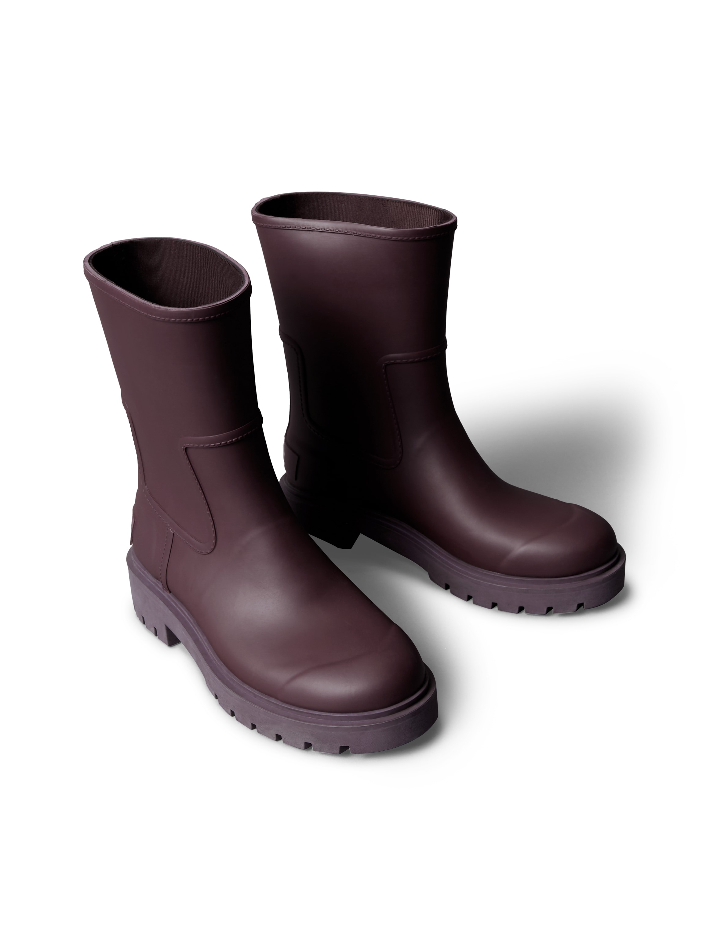 Gummistiefelette CALVIN KLEIN JEANS "MID RAINBOOT RUBBER", Damen, Gr. 40, bordeaux, Gummi, unifarben, Schuhe, Rainboots, Stiefelette, mit Logoschriftzug