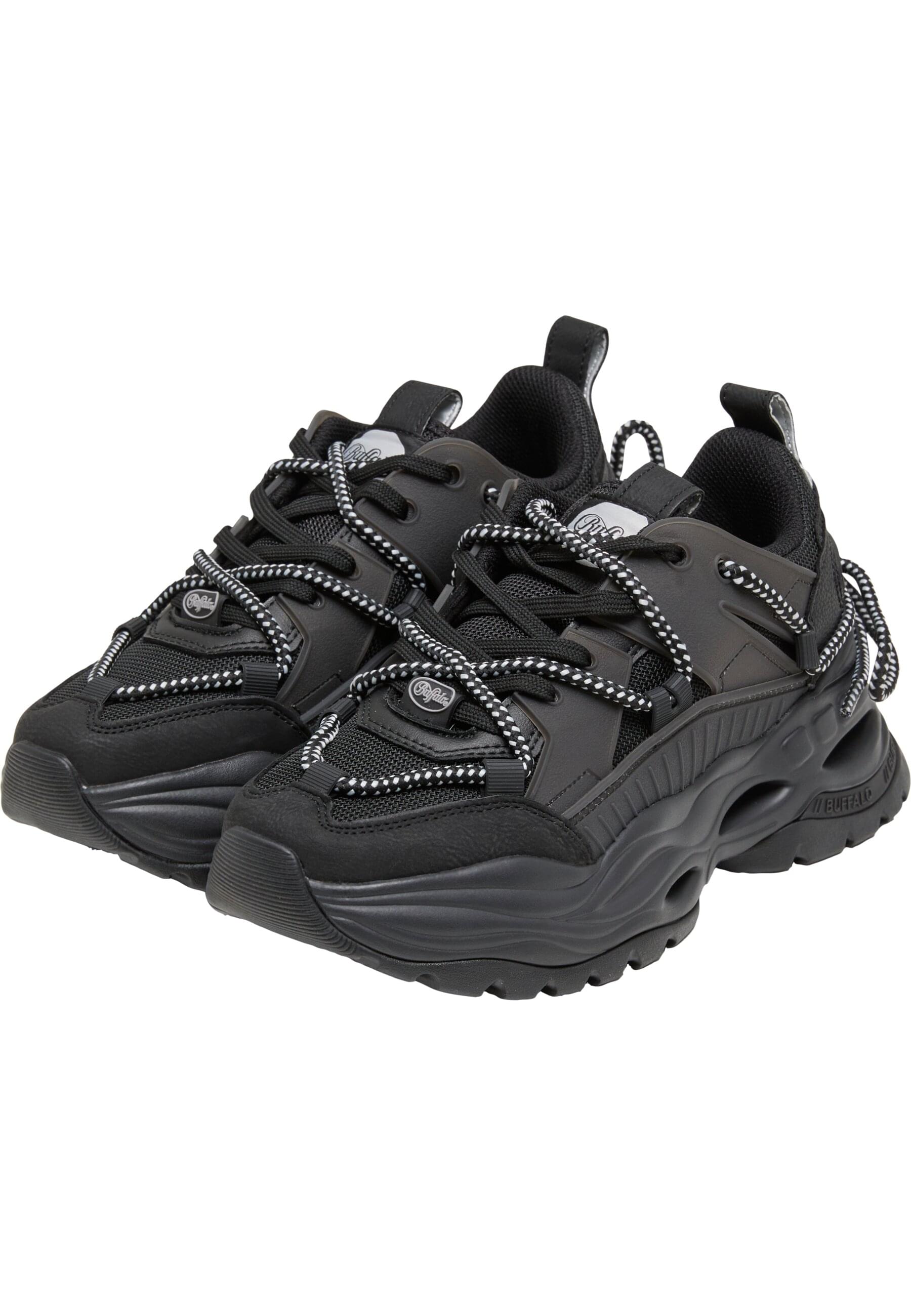 Trainingsschuh BUFFALO "Buffalo Damen Buffalo Triplet Lace Sneaker Low", Damen, Gr. 39, schwarz, Schuhe