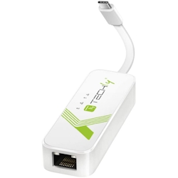 Techly IADAP-USB31-ETGIGA3 Techly USB 3.1 Typ C RJ45 10/100/1000 Adapter, weiß Image